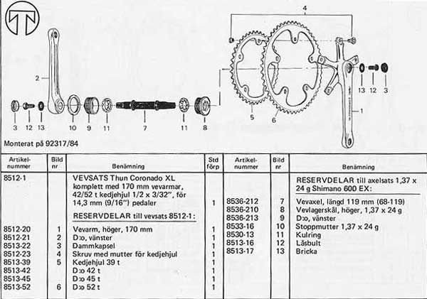 Thun Coronado crank-set